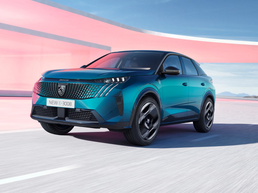 Nieuwe PEUGEOT E-3008 Obsession Blue vooraanzicht