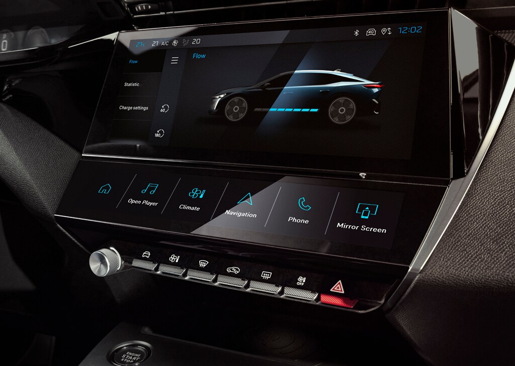 Nieuwe Peugeot E-408 geconnecteerde diensten